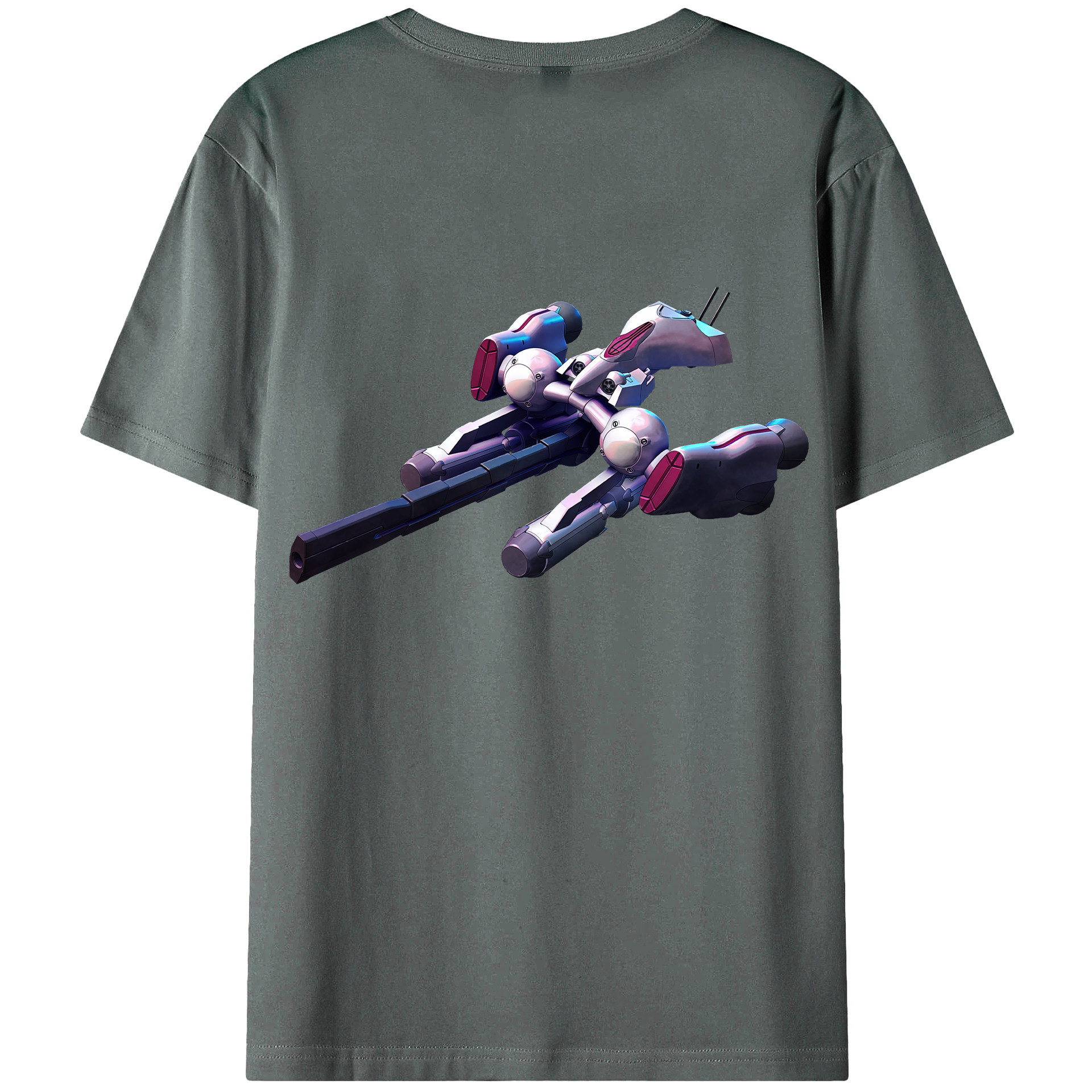 （画像用） 機動戦士ガンダム Mobile Suit Gundam 綿100％ メンズ半袖Tシャツ（バックプリント） 通気性
